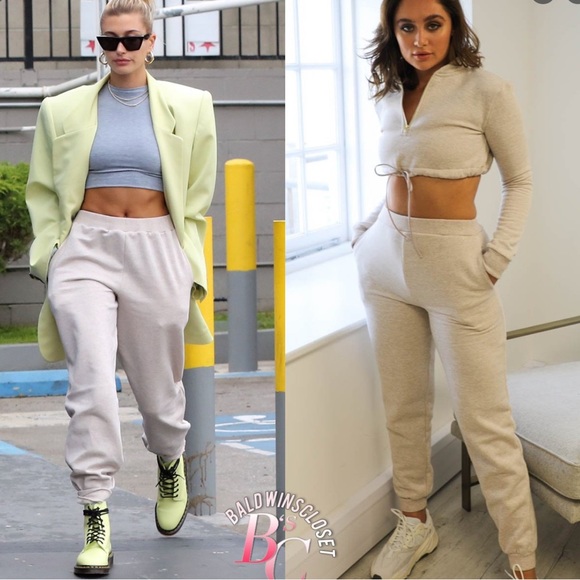 AYM Studio Pants - NWT AYM Studio Chalk Joggers as seen on Hailey Bieber